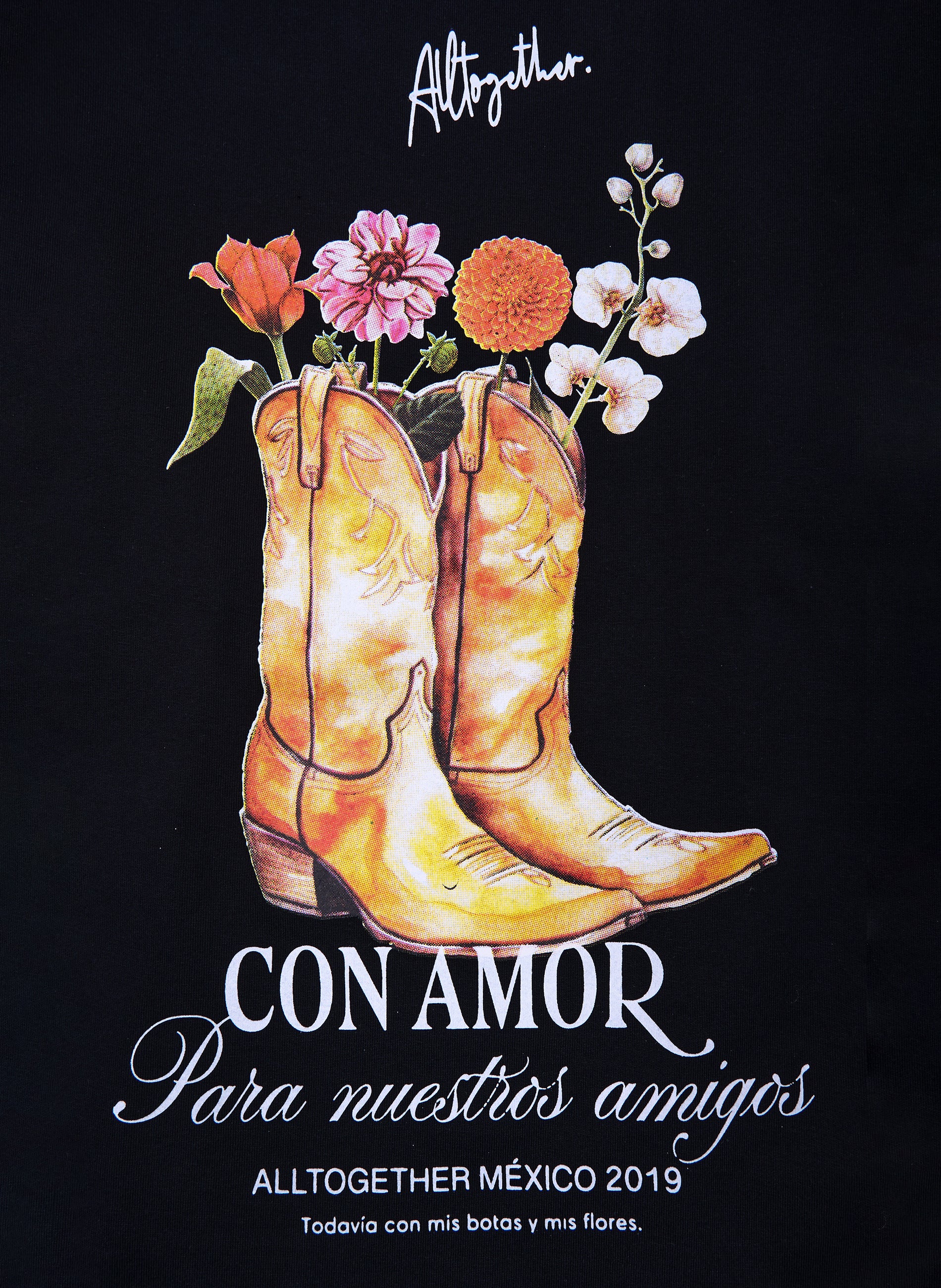 “Con Mis Botas y Mis Flores” Vintage Tee