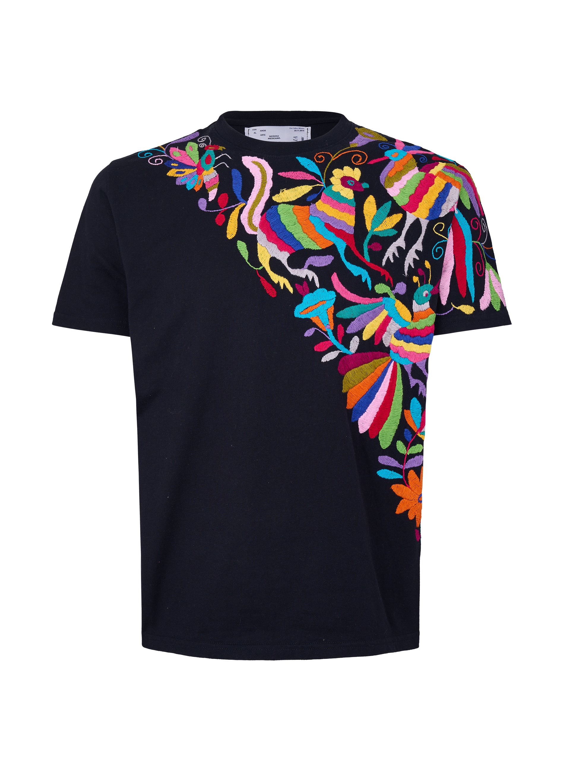 MAIA Negra / Bordado Cruzado Multicolor