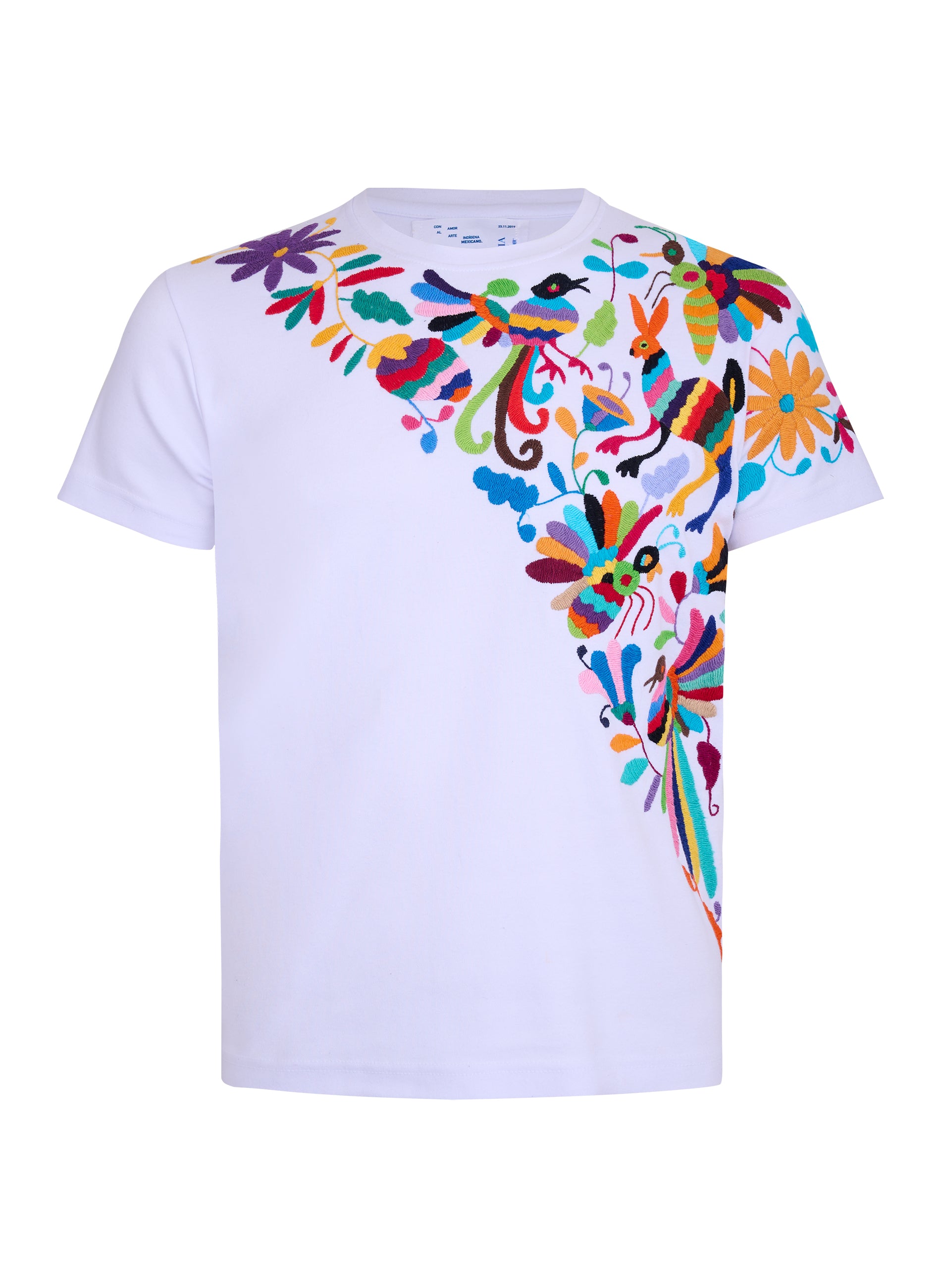 MAIA Blanca / Bordado Cruzado Multicolor