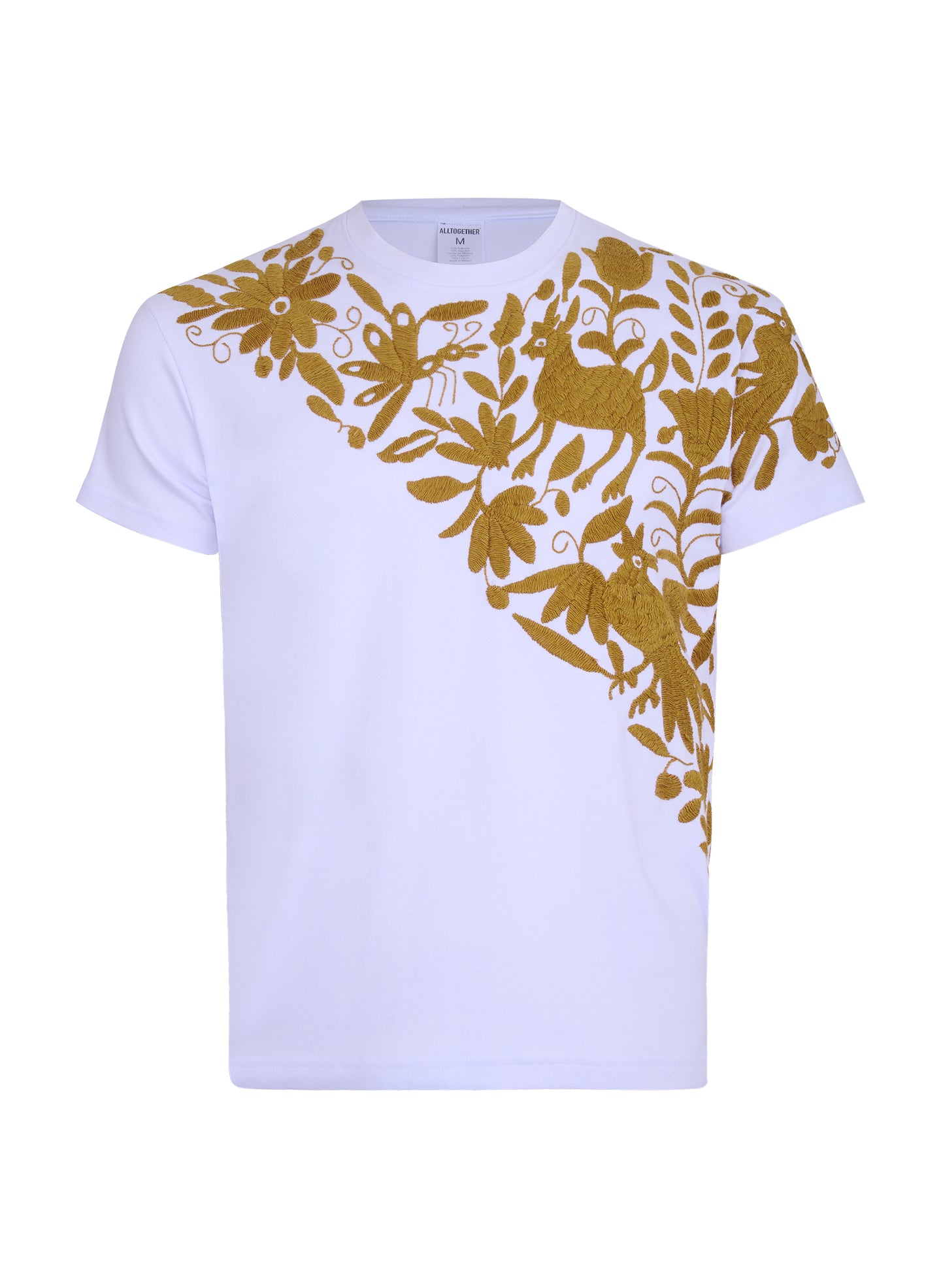 MAIA Blanca / Bordado Cruzado Dorado