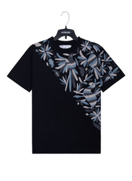 MAIA Negra / Bordado Cruzado en Tonos Grises