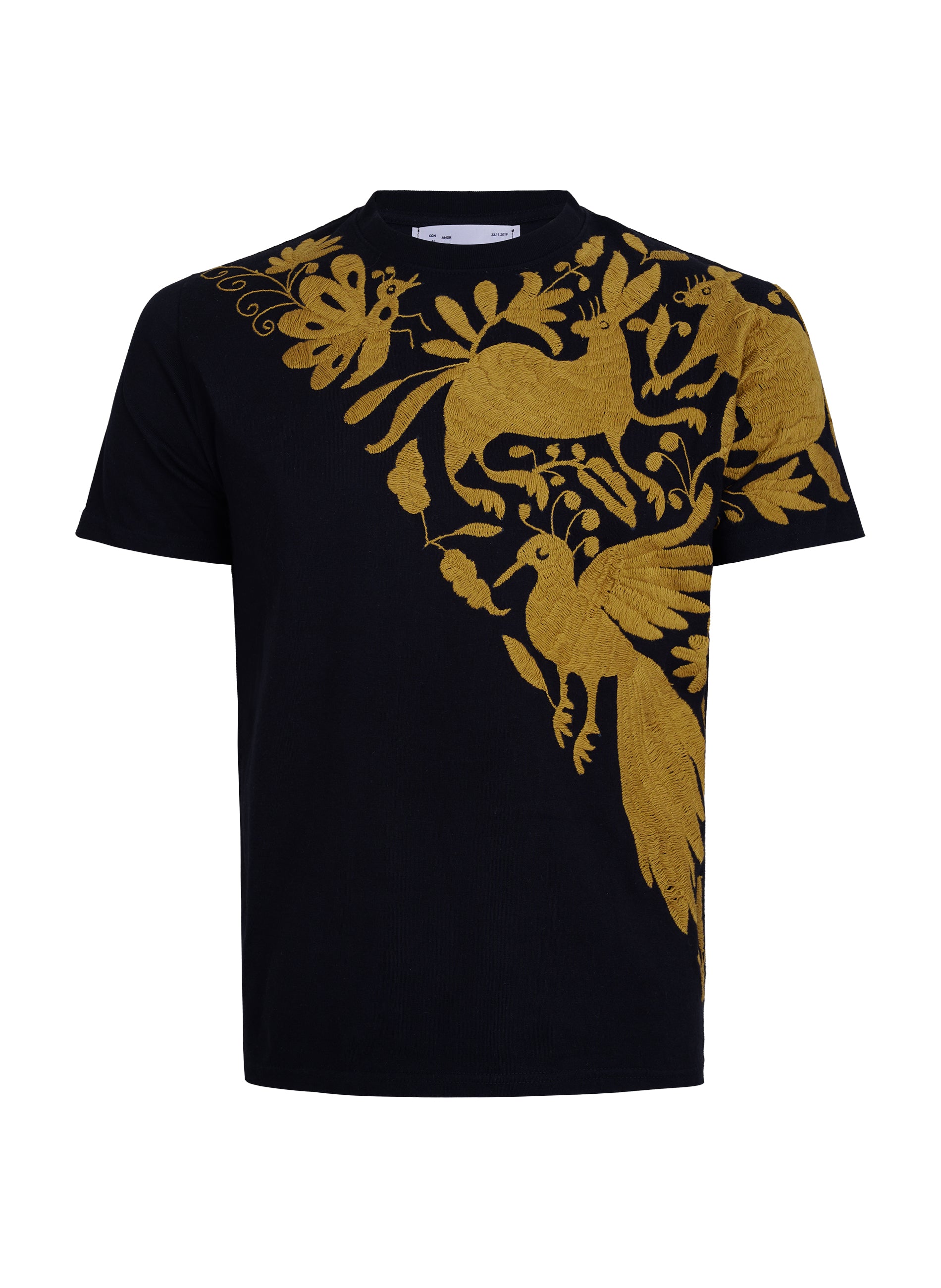 MAIA Negra / Bordado Cruzado Dorado