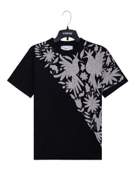 MAIA Negra / Bordado Cruzado Gris