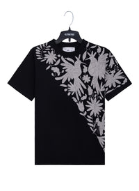 MAIA Negra / Bordado Cruzado Gris