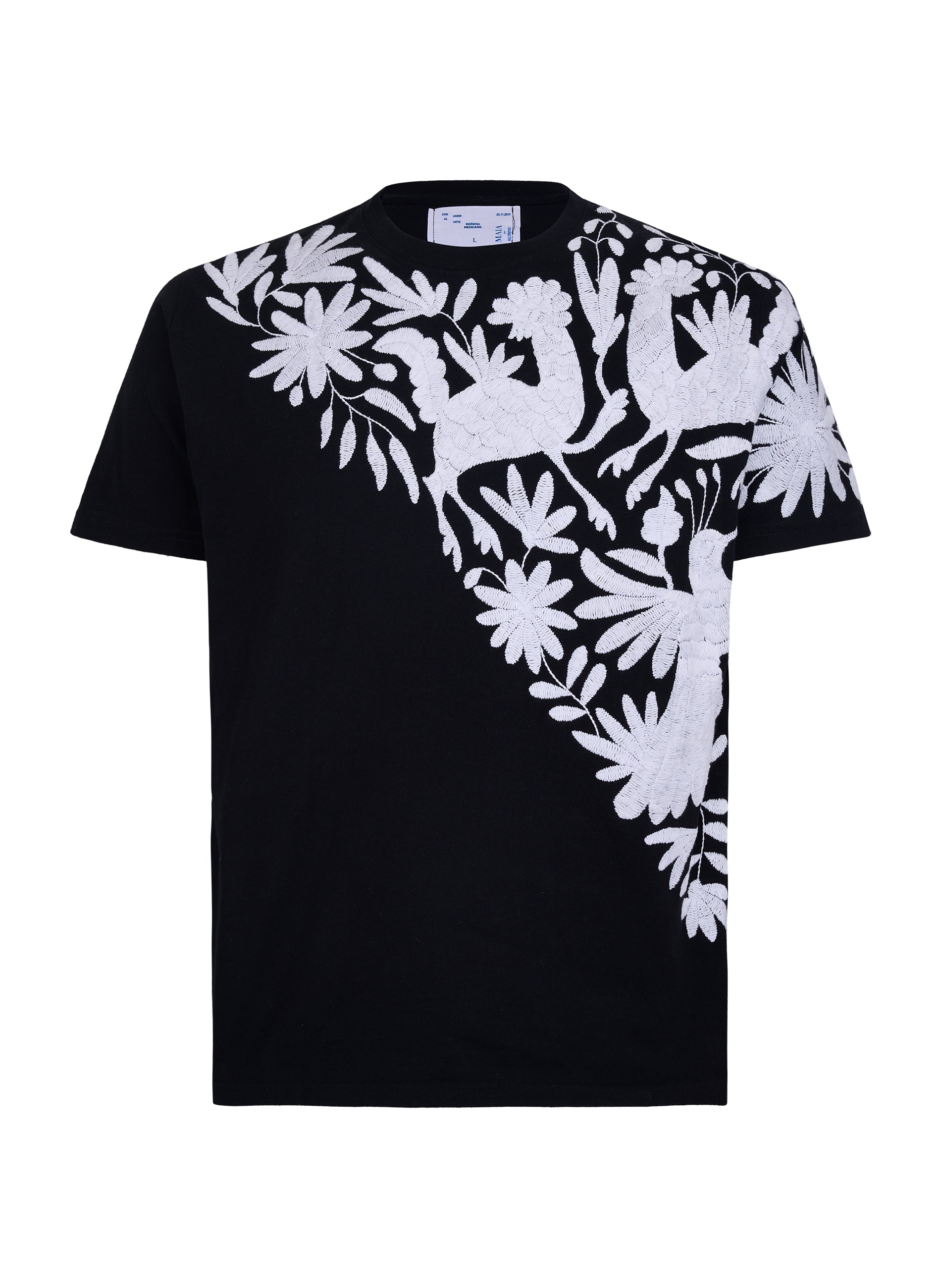 MAIA Negra / Bordado Cruzado Blanco