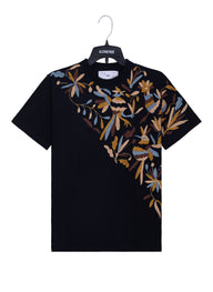 MAIA Negra / Bordado Cruzado en Tonos Café (Mocha)