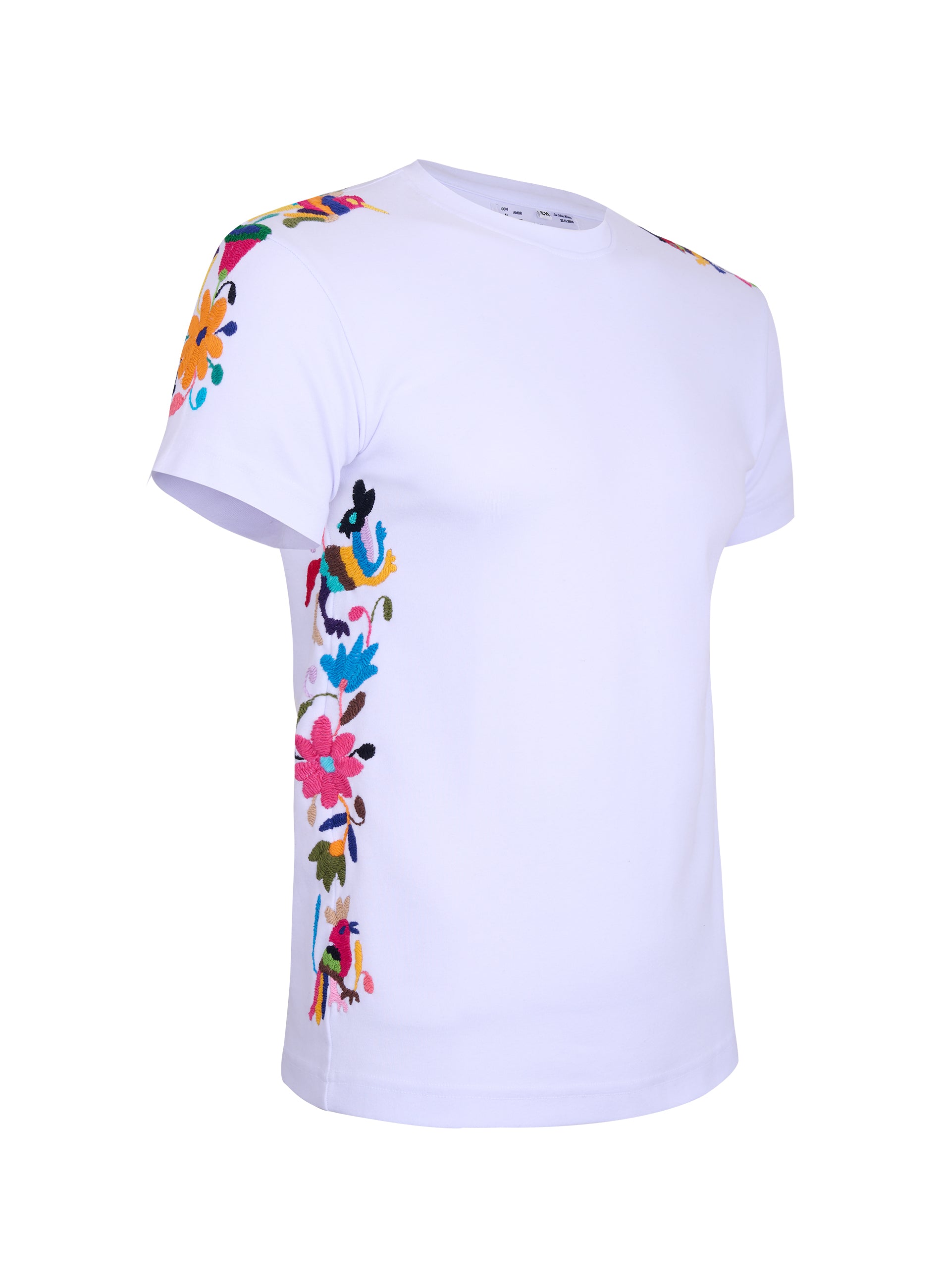 MAIA blanca / bordado multicolor