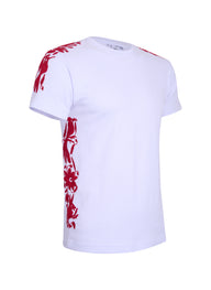 MAIA blanca / bordado rojo