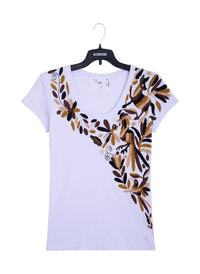 MAIA para Dama / Bordado Cruzado Tonos Café (MOCHA)