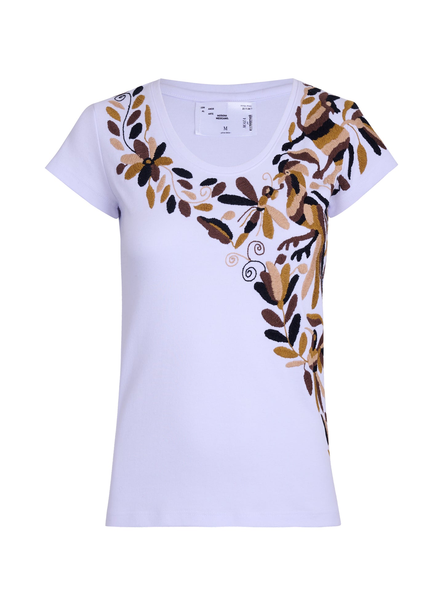 MAIA para Dama / Bordado Cruzado Tonos Café (MOCHA)