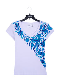 MAIA para Dama  / Bordado Cruzado Tonos Azules