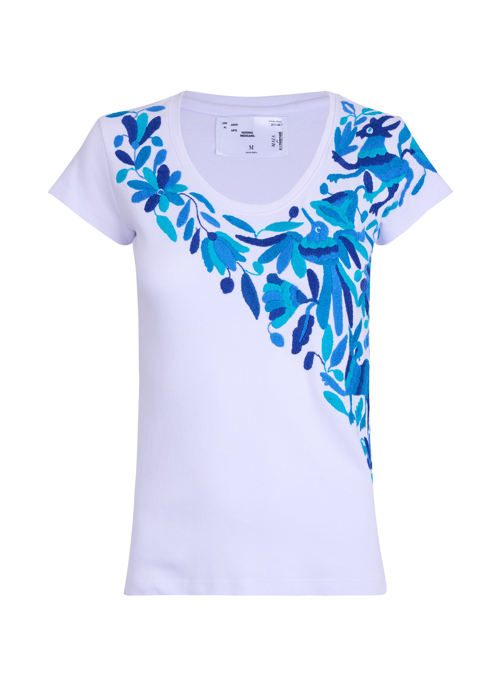 MAIA para Dama  / Bordado Cruzado Tonos Azules