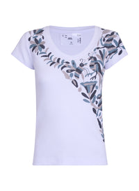 MAIA para Dama / Bordado Cruzado en Tonos Grises