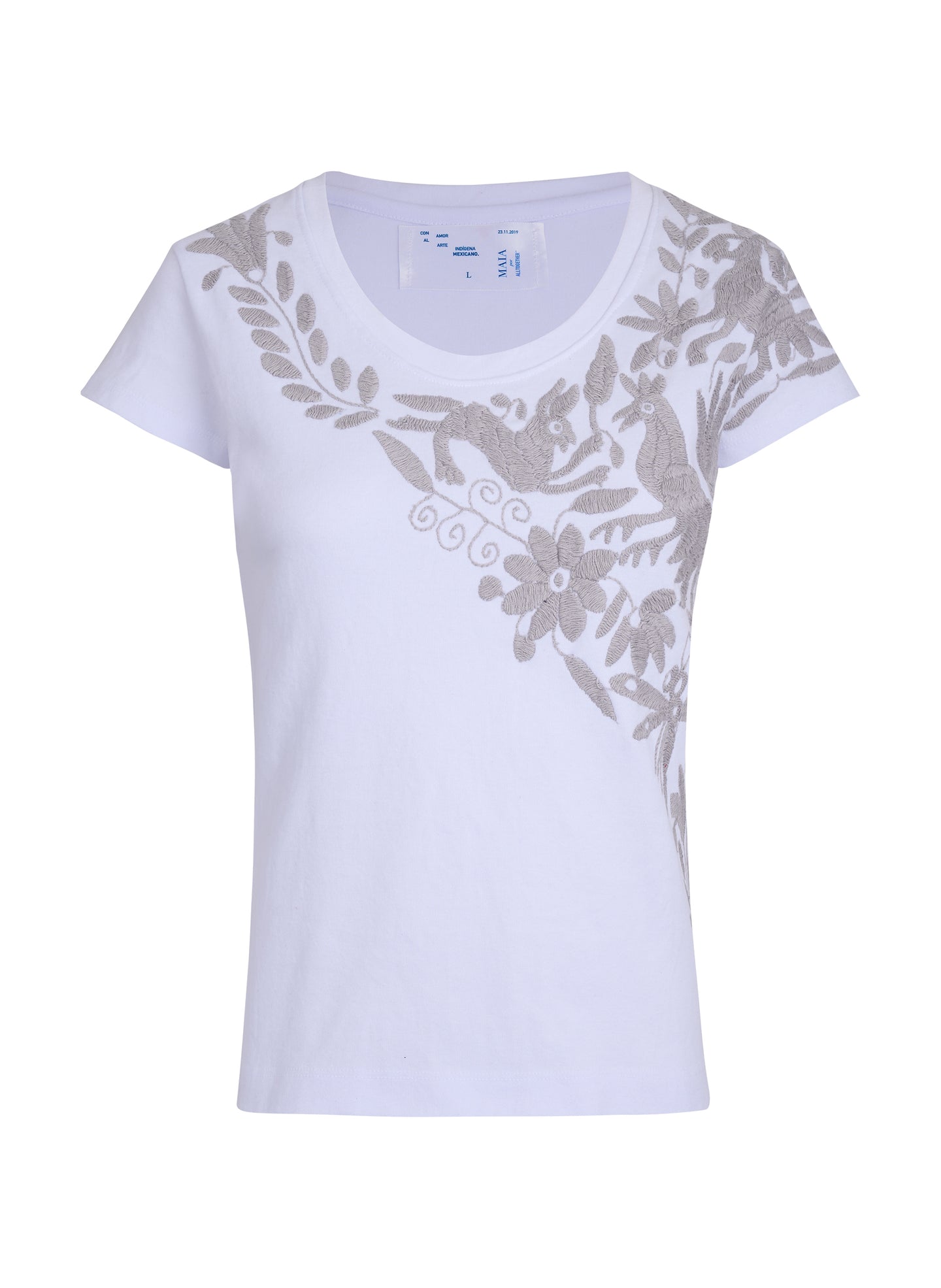 MAIA para Dama / Bordado Cruzado Plata