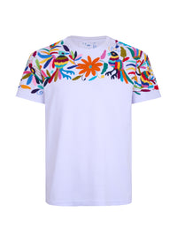 MAIA Hombre bca / Bordado Arriba Multicolor