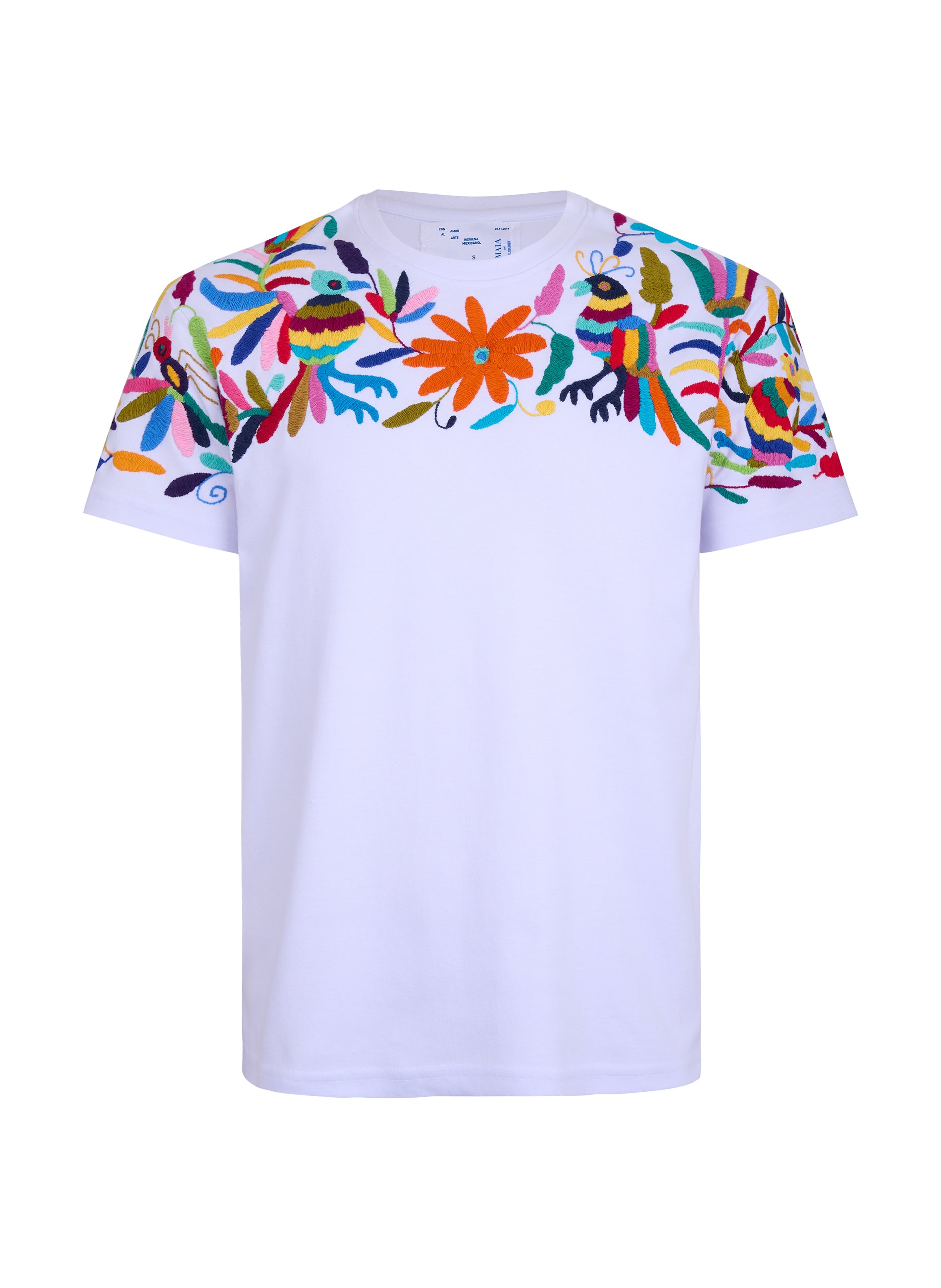 MAIA Hombre bca / Bordado Arriba Multicolor