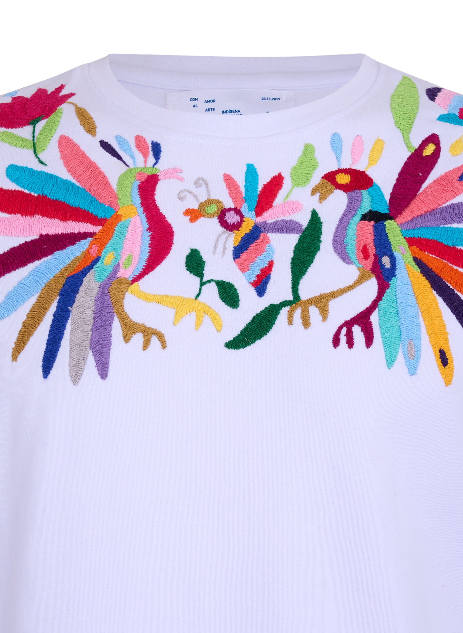 MAIA Hombre bca / Bordado Arriba Multicolor