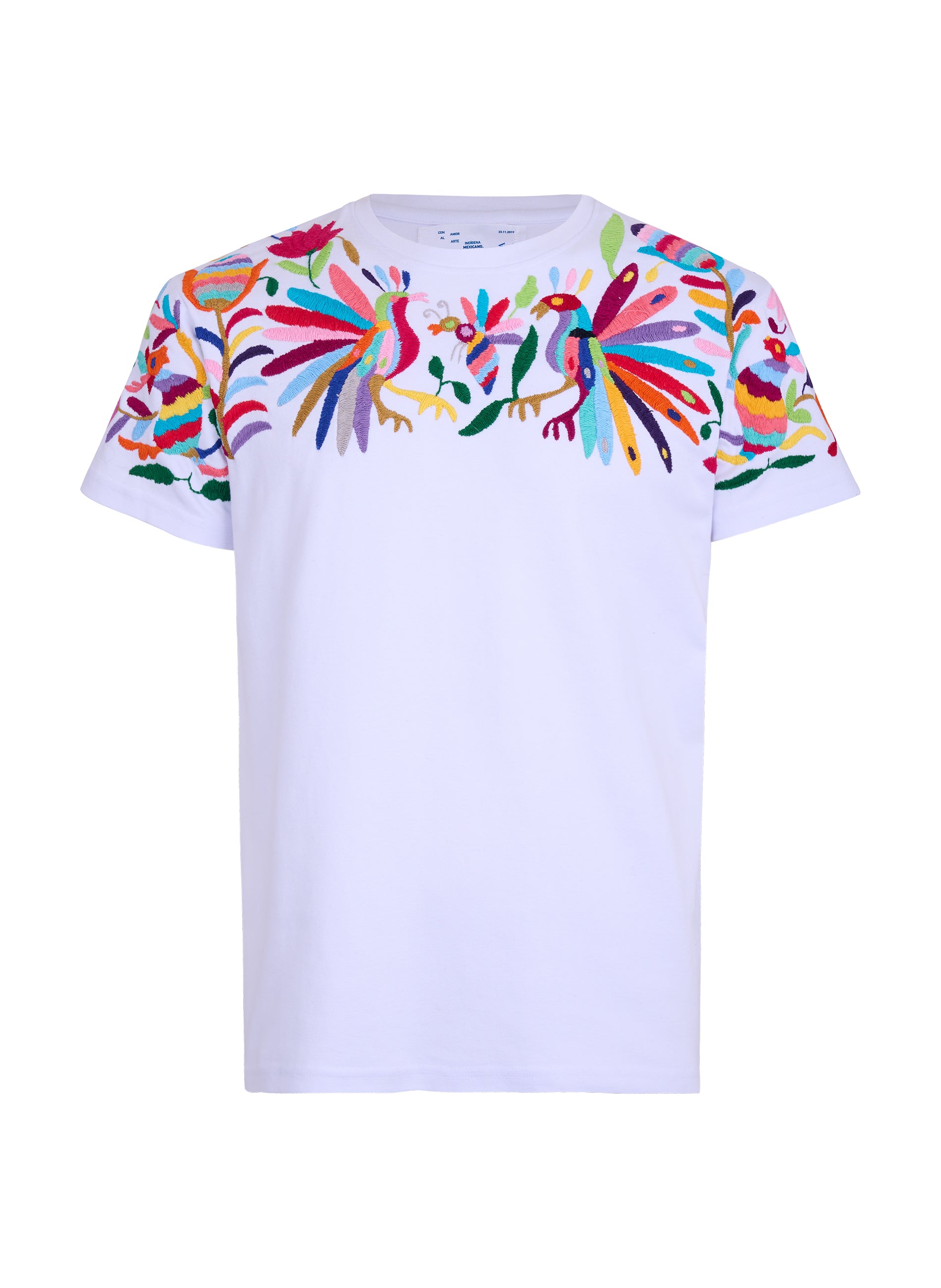 MAIA Hombre bca / Bordado Arriba Multicolor