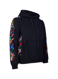Hoodie Negra Bordado Multicolor