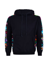 Hoodie Negra Bordado Multicolor